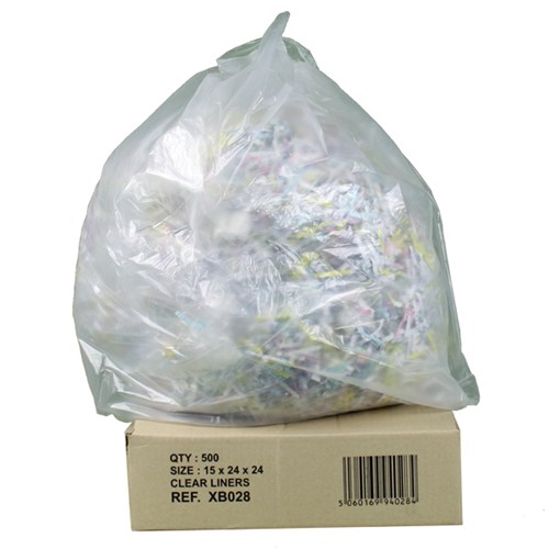 Clear Square Bin Liners 24" x 24" (500)
