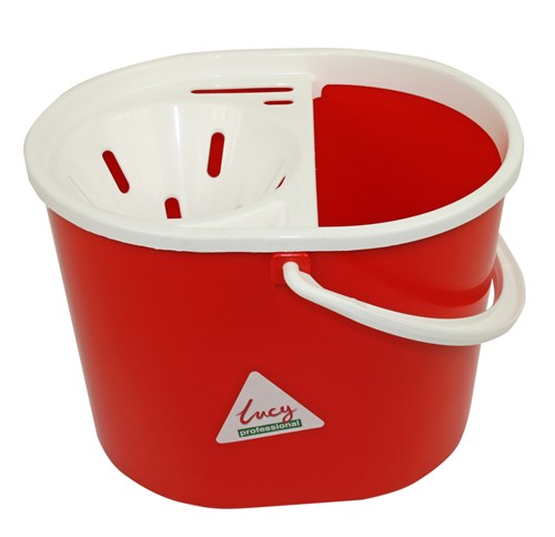 Lucy Oval Mop Bucket Red
