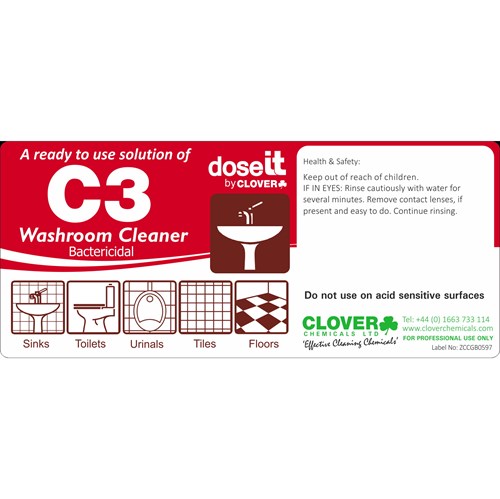DoseIT C3 Sanitary Cleaner Label (RTU)