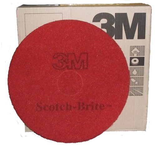 Red Scotch-Brite Floor Pad 17"/432mm (single)