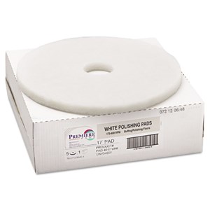 White Contract Standard Floor Pads 17" (box of 5)