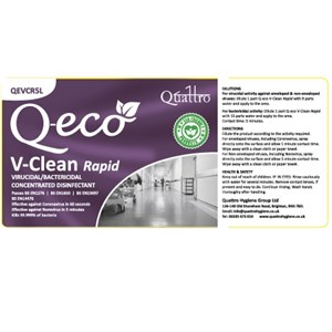 Q-Eco V-clean Rapid RTU Trigger Label