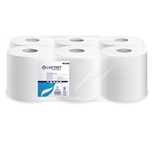 Lucart Pure Mini Jumbo Toilet Roll 2.25" Core 200m (12 rolls)