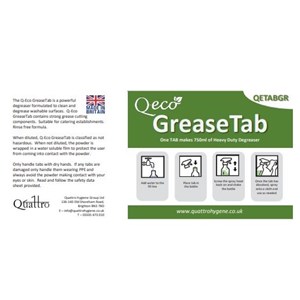 Q-Eco GreaseTab Spray Label (RTU)