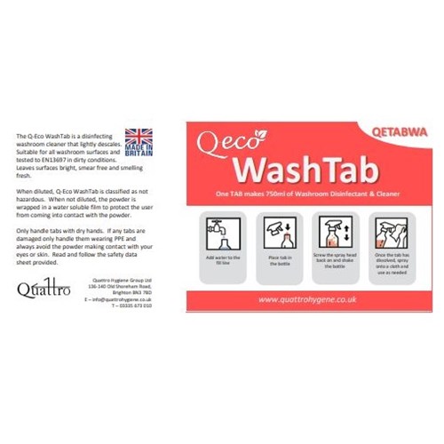 Q-Eco WashTab Spray Label (RTU)