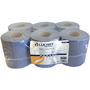 Lucart Blue 2ply Embossed Centrefeed 166mm x 120m (Pack of 6) 852460