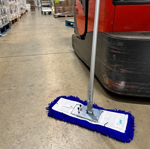 SYR 40cm/16" Blue Dust Control Sweeper COMPLETE